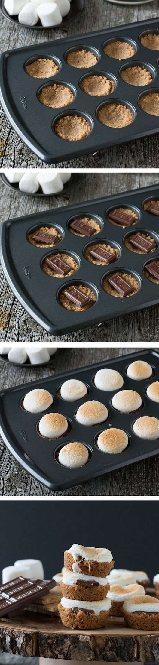 S'mores Bites - a twist on the classic dessert, make these little S'mores Bites in the oven!